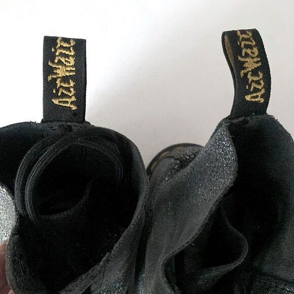 Dr. Martens 1460 Pascal Iridescent Crackle Combat Grunge Boots Gunmetal Sz 7 - Picture 6 of 11